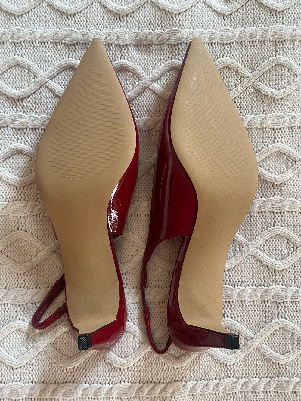 Steve Madden Alynna Red Patent Slingback Pointed Heels Various Sizes - Picture 8 of 14